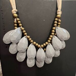 Elegant Gray Beaded Necklace